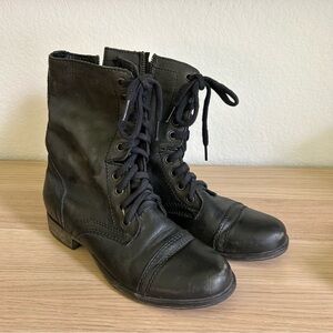Black Steve Madden TROOPA combat boots